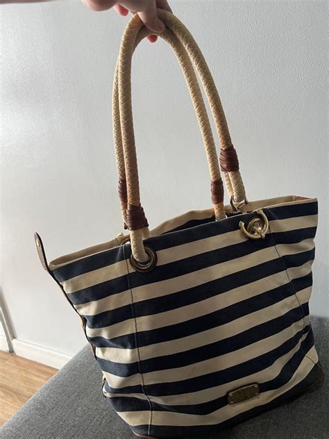 michael kors marina tote navy stripe|michael michael kors marina large grab bag navy white striped .